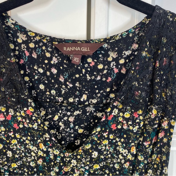 RANNA GILL Anthropologie Cynara Midi Ditsy Floral Sleeveless Tank Dress‎ Size XS - Picture 3 of 11